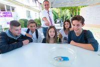 Evonik-Ausbilder Rainer Franck auf dem Tag der Ausbildung 2015 in Worms (Foto: Evonik).