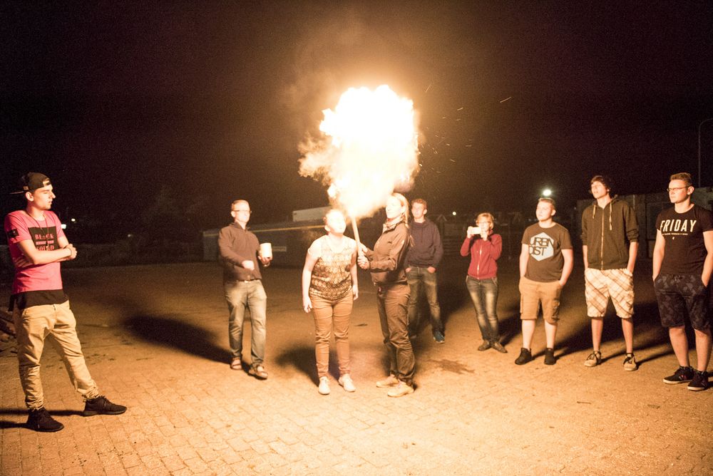 Nur die Mutigsten trauten sich, das Feuerspucken zu erlernen. (Foto: Ivgenia Knobloch)