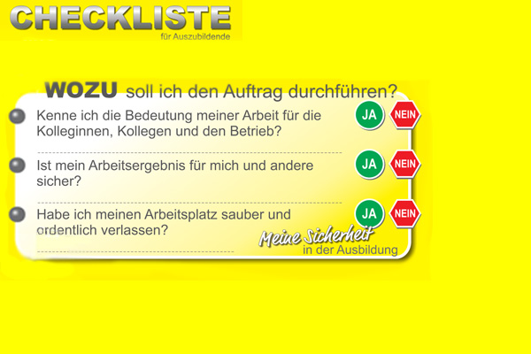 Checkliste Teil 3: Mehr Sicherheit für Auszubildende