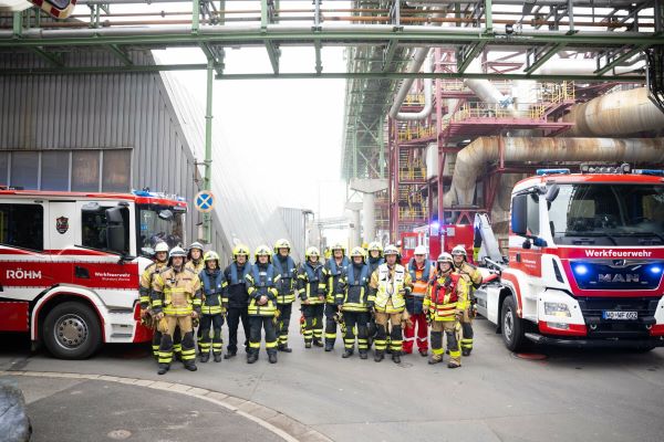 Die Werkfeuerwehr von Röhm in Worms ist für den Ernstfall gut gewappnet. (Bild: Röhm)