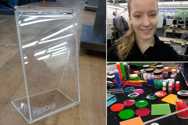 Auf Instagram (@chemie_azubi) berichtete die "Chemie-Azubine" live vom Tag der Technik (Foto: Knobloch).